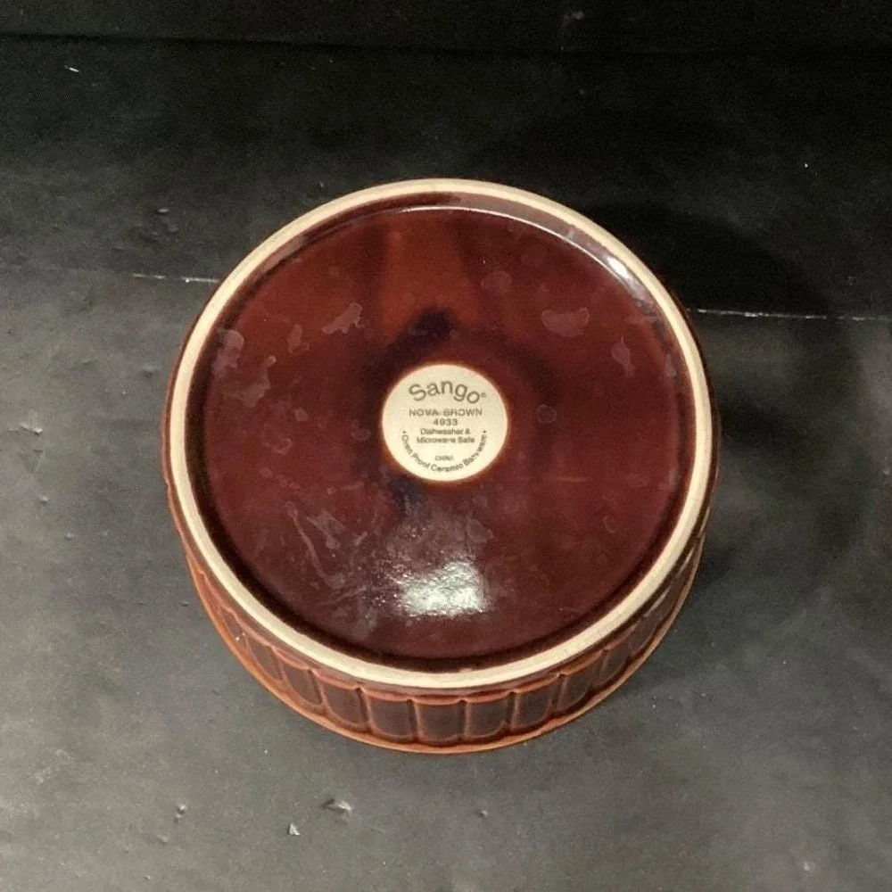 Sango Nova Brown Casserole Dish #4933, No Lid, Oven‎ Proof Ceramic Bakeware
